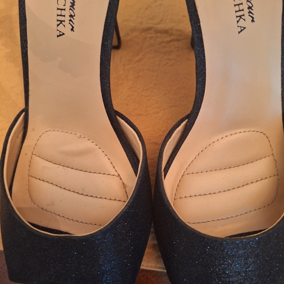 Badgley Mischka Embellished Women's Black Heels Sz 7 - Picture 13 of 16